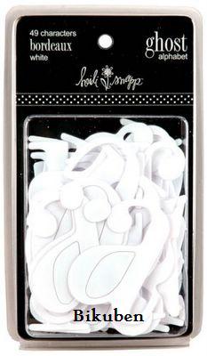 Heidi Swapp - Ghost Alphabet  Bordeaux White