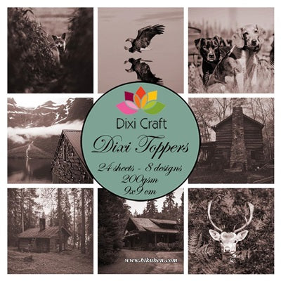 Dixi Craft - Toppers - Outdoors - Sepia (9cm x 9cm)