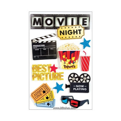 Paper House - 3D sticker - Movie Night