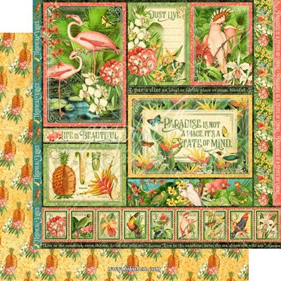 Grapich 45- Lost in Paradise - Panorama 12 x 12"