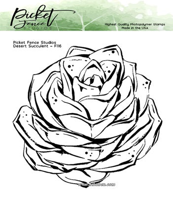 Picket Fence - Clear Stamp - Dessert Succulent