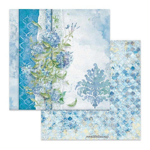 Stamperia  - Flowers for you - on light blue background      12 x 12"