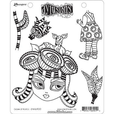 Dylusions - Cling Stamps - Crown of Roses
