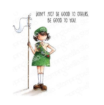 Stamping Bella - Cling Mounted Stamp - Tiny Townie - Girl Scout