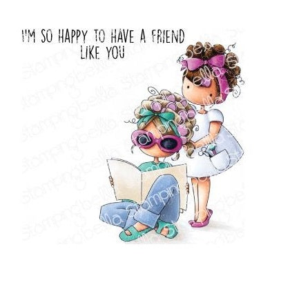 Stamping Bella - Cling Mounted Stamp - Tiny Townie - Hair Play