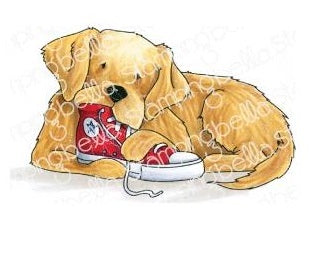 Stamping Bella - Cling Mounted Stamp - Golden with a sneaker