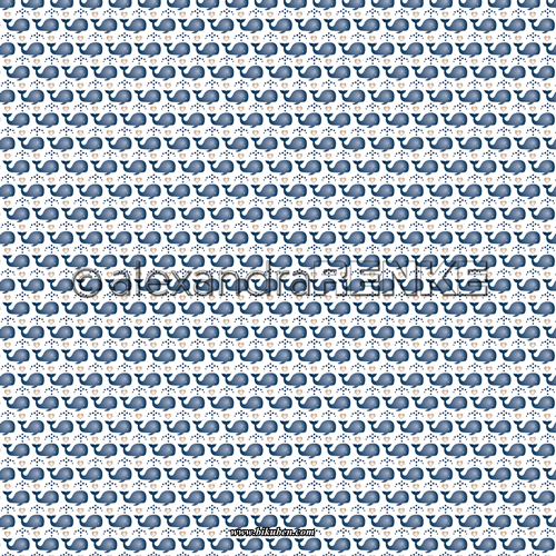 Alexandra Renke - Maritim - Whale 12x12"