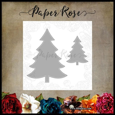 Paper Rose - Dies - Stitched Christmas Trees