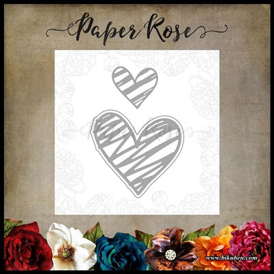 Paper Rose - Dies - Scribble Hearts 1