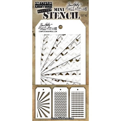 Tim Holtz - Mini Stencil  Set #42