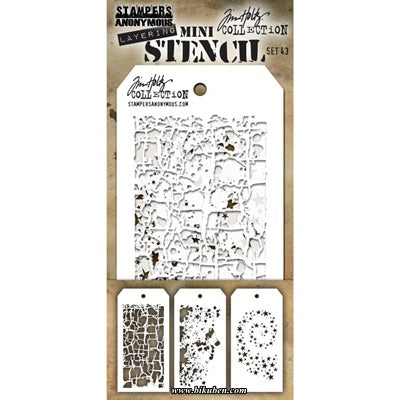 Tim Holtz - Mini Stencil  Set #43