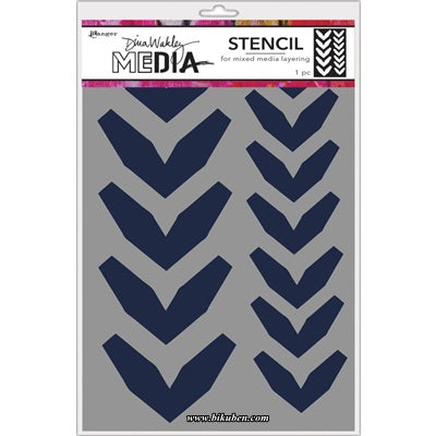 Dina Wakley Media - Stencils - Large Fractured Chevron