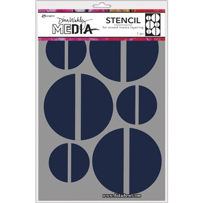 Dina Wakley Media - Stencils - Large Halves