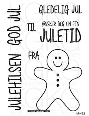 Kort & Godt - Clearstamps Medium plate - Gledelig jul