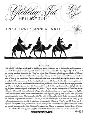 Kort & Godt - Clearstamps Medium plate - En stjerne skinner i natt