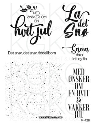 Kort & Godt - Clearstamps Medium plate - La det snø