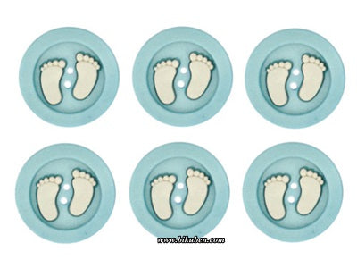 Jesse james - Buttons - Babyføtter - Lyseblå