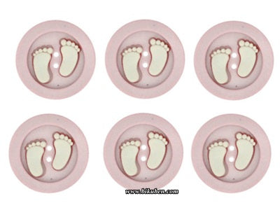 Jesse james - Buttons - Babyføtter - Lyserosa