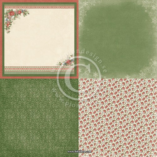 Pion Design - A Christmas to Remember - Christmas florals -  6 x 6 tum -12 x 12"