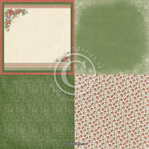 Pion Design - A Christmas to Remember - Christmas florals - 6 x 6 tum -12 x 12"