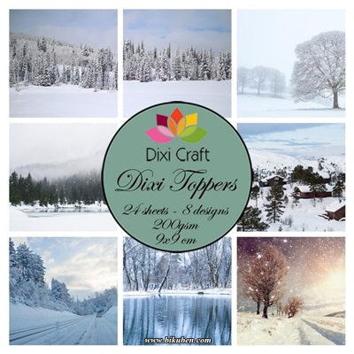 Dixi Craft - Toppers - Blue frost (9cm x 9cm)