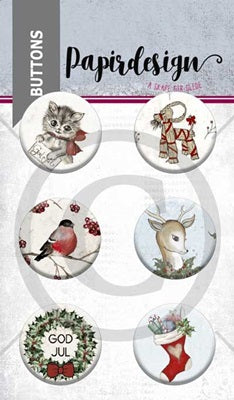 Papirdesign: Buttons - Julesteming