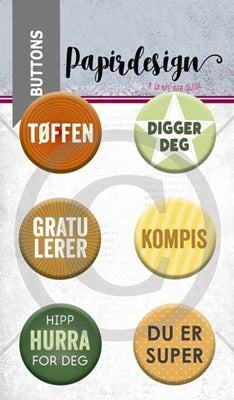 Papirdesign - Buttons - Kompis