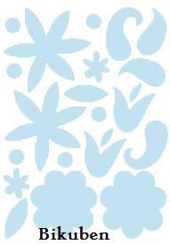 Heidi Swapp: Chipboard Flowers, Whisper Blue Glossy