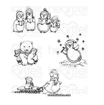 Heartfelt Creations - Merry Moments - Cling Stamps