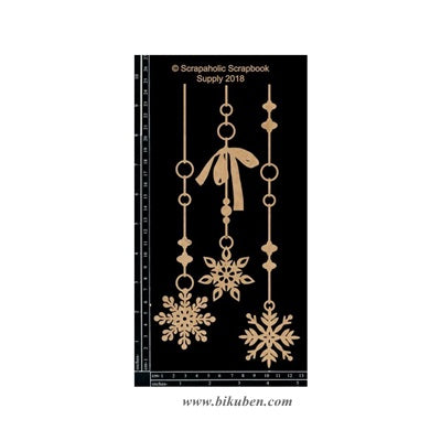 Scrapaholics - Chipboard - Snowflake Dangles