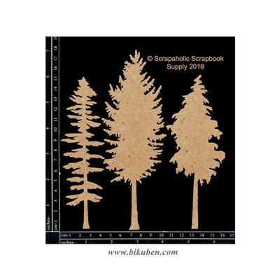 Scrapaholics - Chipboard - Snow trees