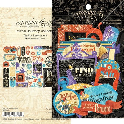 Graphic45 - Life's Journey - Die Cut Assortment