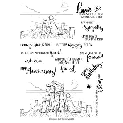 Colorado Craft Company - Clear Stamp - Man's best friend