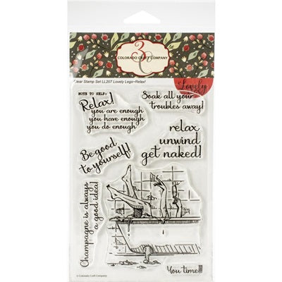 Colorado Craft Company - Clear Stamp - Relax