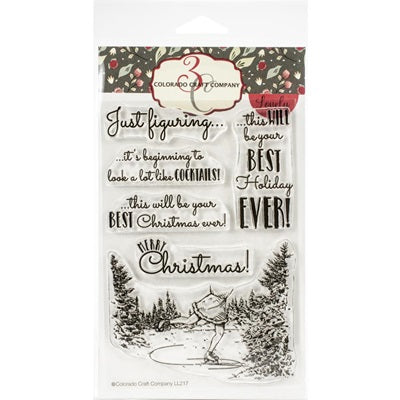Colorado Craft Company - Clear Stamp - Ice Skating