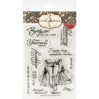 Colorado Craft Company - Clear Stamp - Shopping Therapy