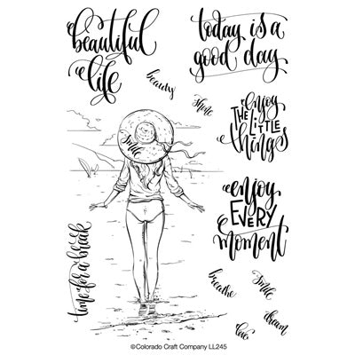 Colorado Craft Company - Clear Stamp - Enjoy Every Moment