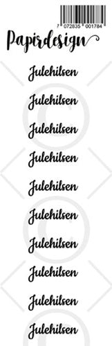 Papirdesign - Transparente klistremerker - Julehilsen 2