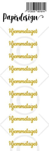 Papirdesign - Transparente klistremerker - Hjemmelaget, gull