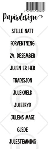 Papirdesign - Transparente klistremerker - Stille natt