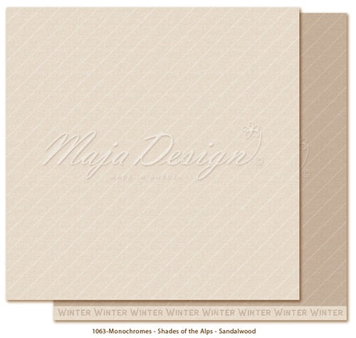 Maja Design - Holiday in the Alps - Monochrom - Sandalwood    12 x 12"