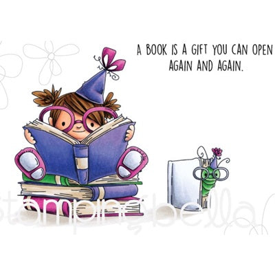 Stamping Bella - Cling Mounted Stamp -Bookworm Squidgy