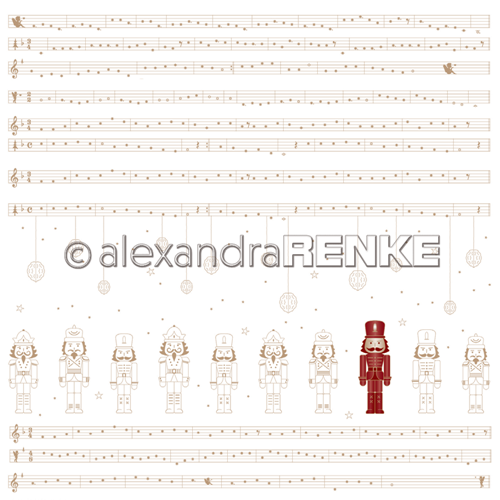Alexandra Renke - Nutcracker with notes - 12x12"