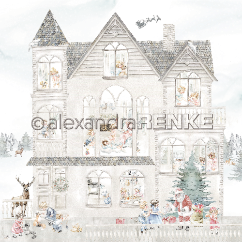 Alexandra Renke - Christmas Kids - House - 12x12"