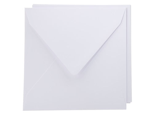 Staz - Kort & Konvolutt - 16 x 16 cm - Hvit