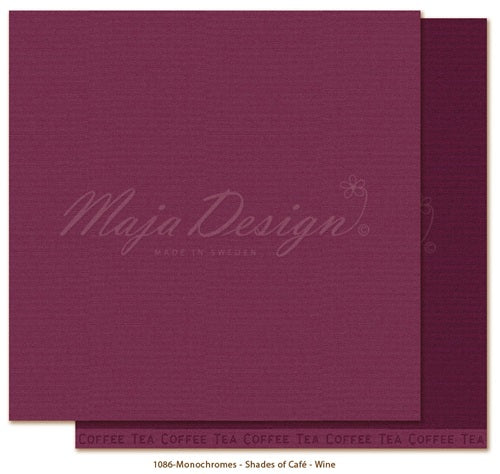 Maja Design -  Monochromes - Shades of Little street cafe - Wine  12 x 12"