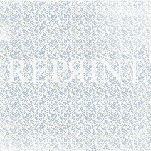 Reprint - Dusty Blue Collection - Small blue flowers 12 x 12"