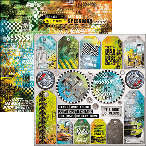 Ciao Bella - Start your engines - Tags 12 x 12"