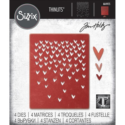 Sizzix - Tim Holtz Alterations - Thinlits - Falling Hearts