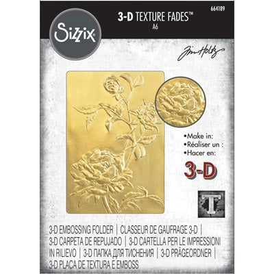 Tim Holtz Alterations - Texture Fades Embossig Folder - Roses  3D